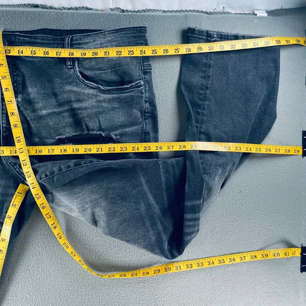 Jordan Craig Aaron Jeans Men 48x32 Distressed Whiskered Faded Black Streetwear